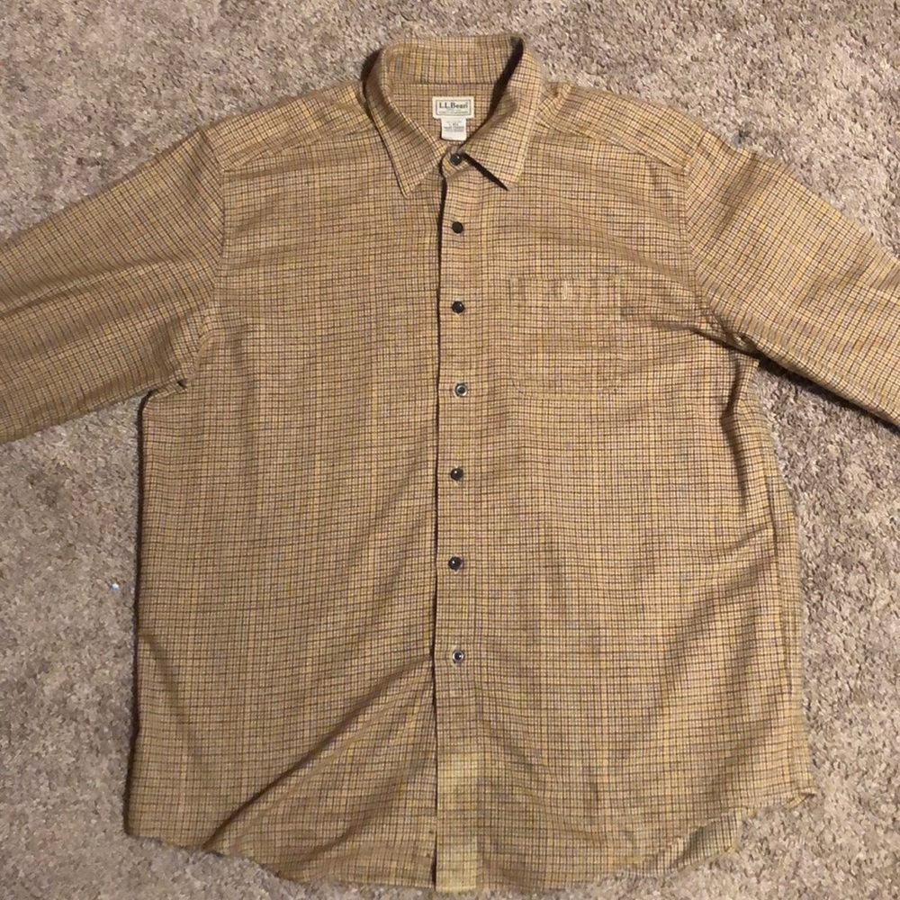 L.L. Bean plaid button down